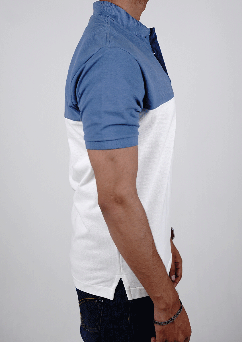 Spring Fld Branded Men’s Polo T-shirt – Steel Blue MPT-74