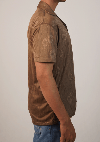 Pegadoor Branded Mens Casual Shirt-Mocha Brown MCS-59