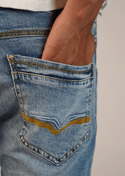 Pepy Branded Slim-Fit Jeans-Steel Blue MJ-27