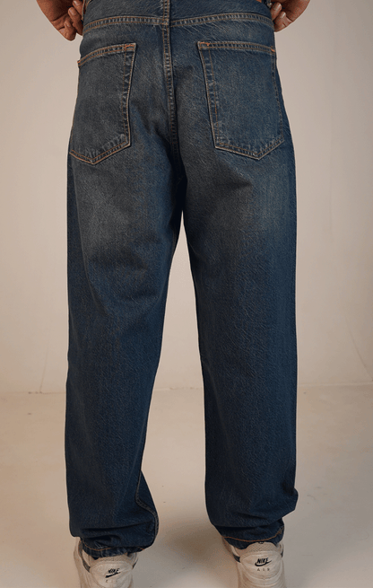 PullNBear Loose-Fit Jeans-Vintage Indigo MJ-28