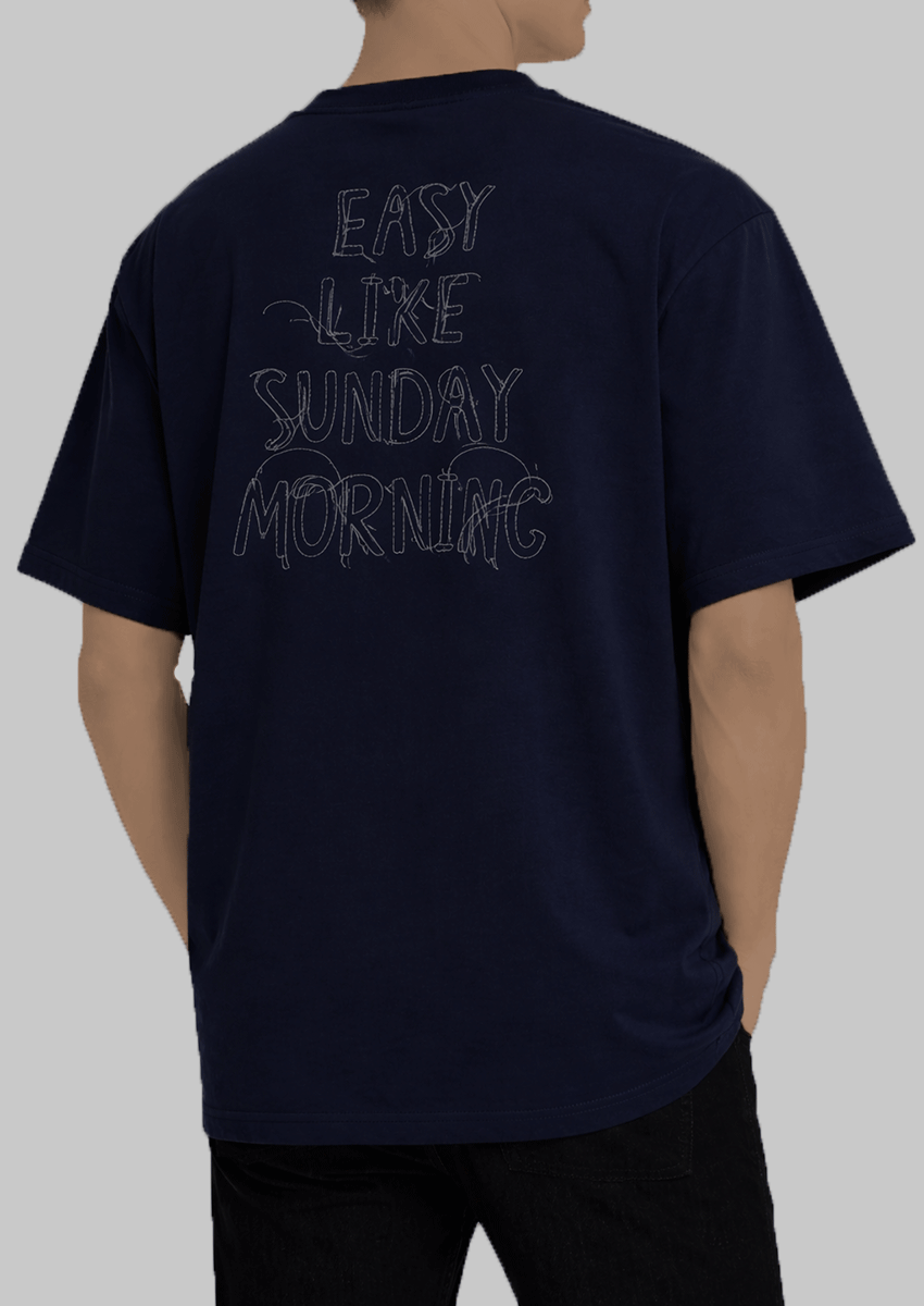 Zelig Branded Men's Navy Blue Tee MT-47