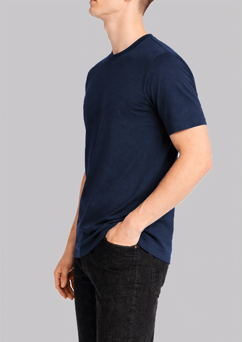 Hard Rok Branded Branded T-shirt Navy Blue Color MT-02
