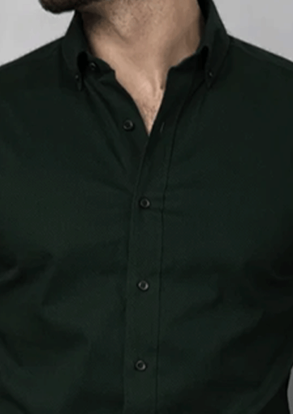 Zelig Branded Mens Formal Shirt-Forest Green MFS-33