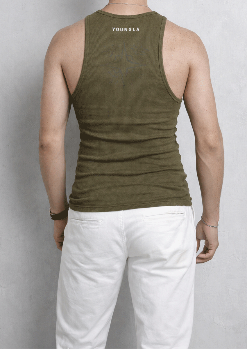 Younglay Branded Men’s Premium Sando Olive Green Color MSO-05