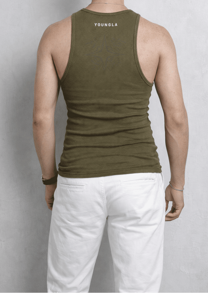 Younglay Branded Men’s Premium Sando Olive Green Color MSO-05