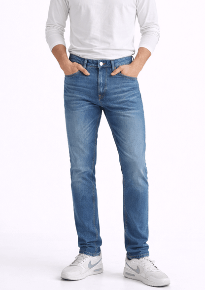 Men’s Branded Classic Blue Slim-Fit Denim Jeans MJ-23