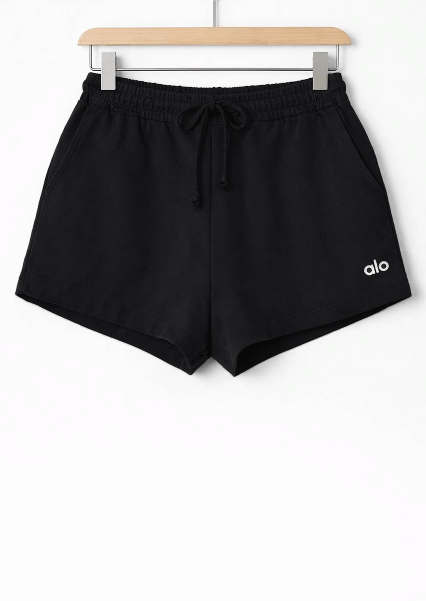 ALOS Branded Womens Shorts-Jet Black MWS-21