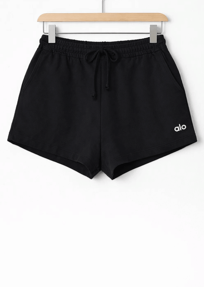 ALOS Branded Womens Shorts-Jet Black MWS-21