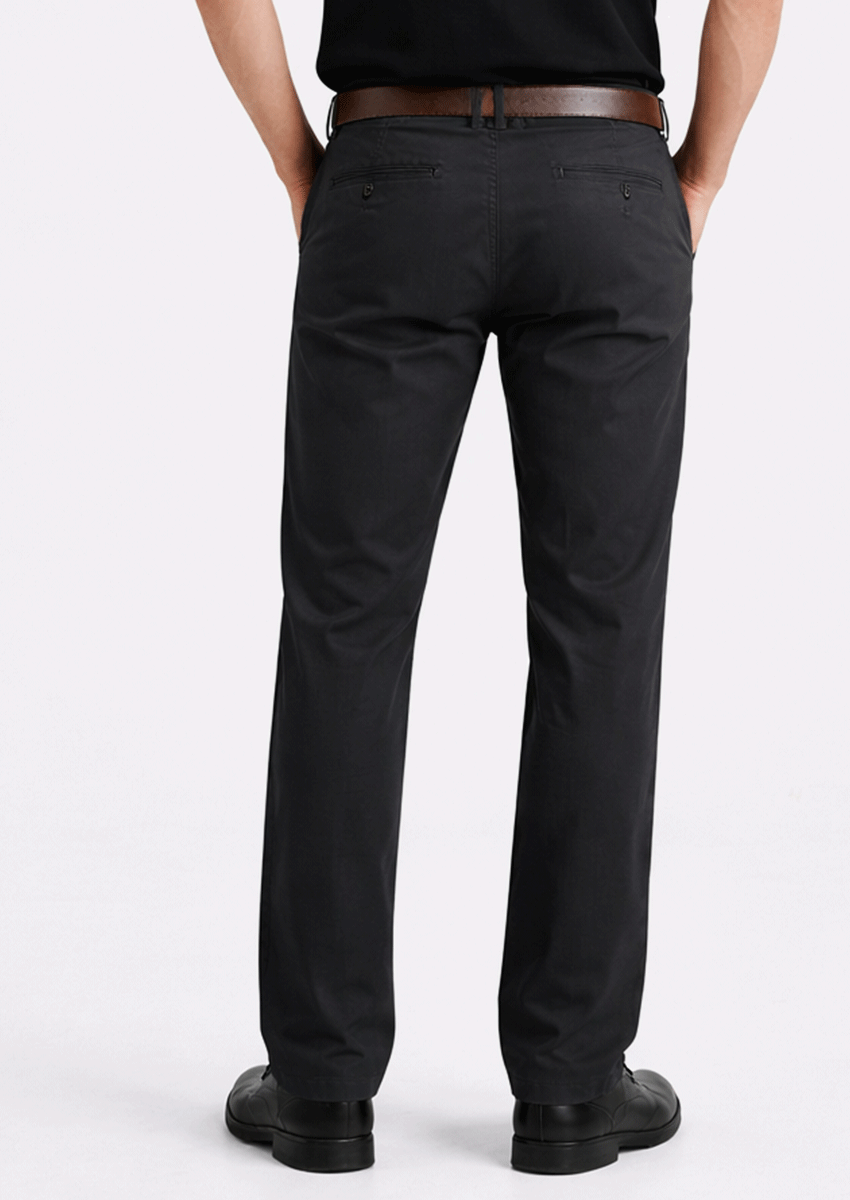 Camro Branded Men's Charcoal Black Slim-Fit Cotton Chinos MCP-32