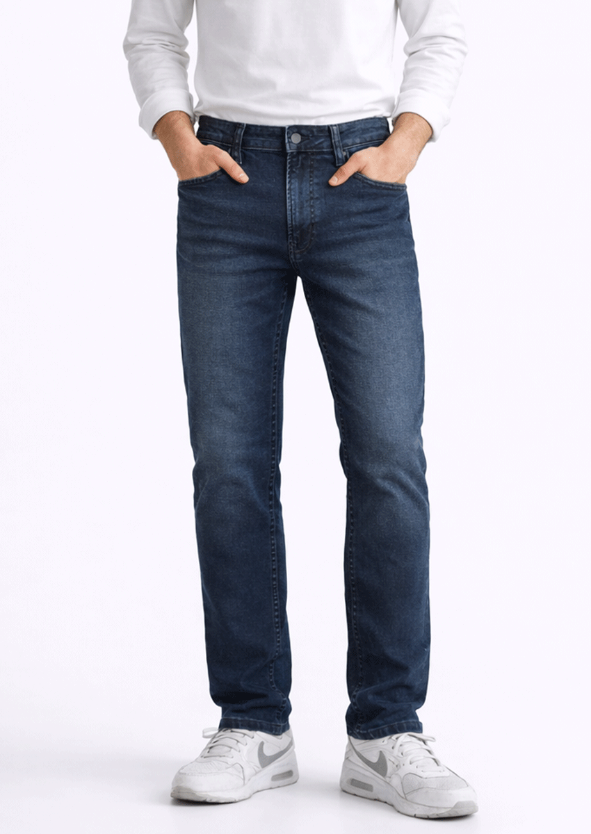 Zelig Branded Men’s Dark Blue Slim-Fit Stretch Denim Jeans MJ-15