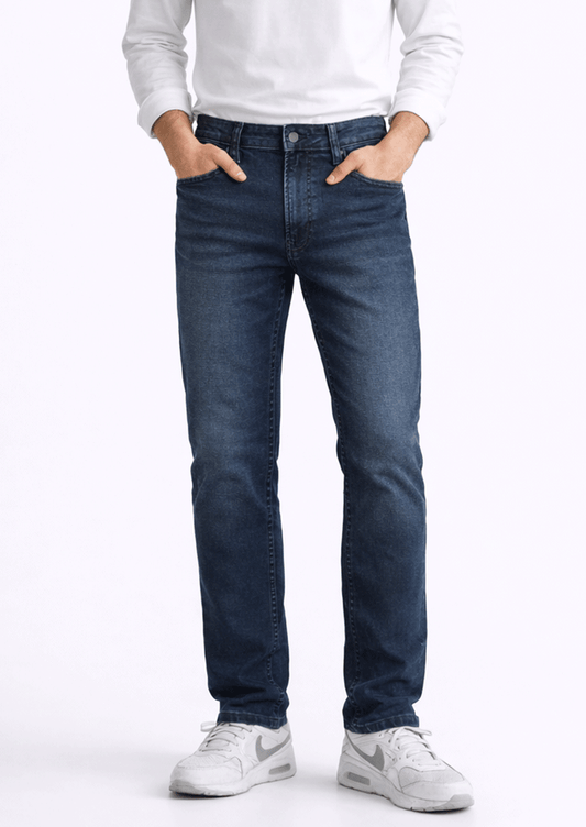 Zelig Branded Men’s Dark Blue Slim-Fit Stretch Denim Jeans MJ-15