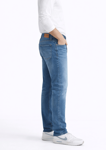 Men’s Branded Classic Blue Slim-Fit Denim Jeans MJ-23