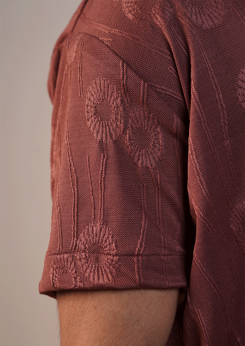 Pegadoor Branded Mens Casual Shirt-Antique Rose MCS-48