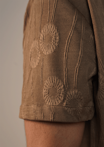 Pegadoor Branded Mens Casual Shirt-Mocha Brown MCS-59