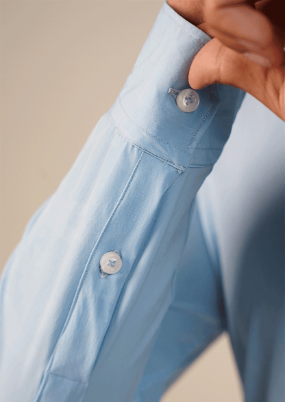 Branded Mens Formal Shirt-Sky Blue MFS-57