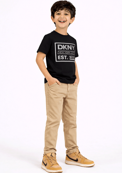 DKN Branded Boy's Jet Black T-Shirt BTS-22