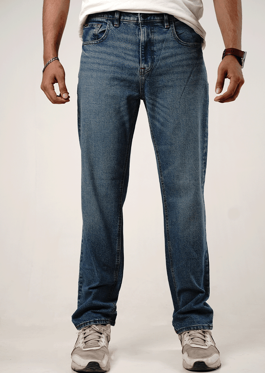 Branded Mens Straight-Leg Jeans-Heritage Blue MJ-30