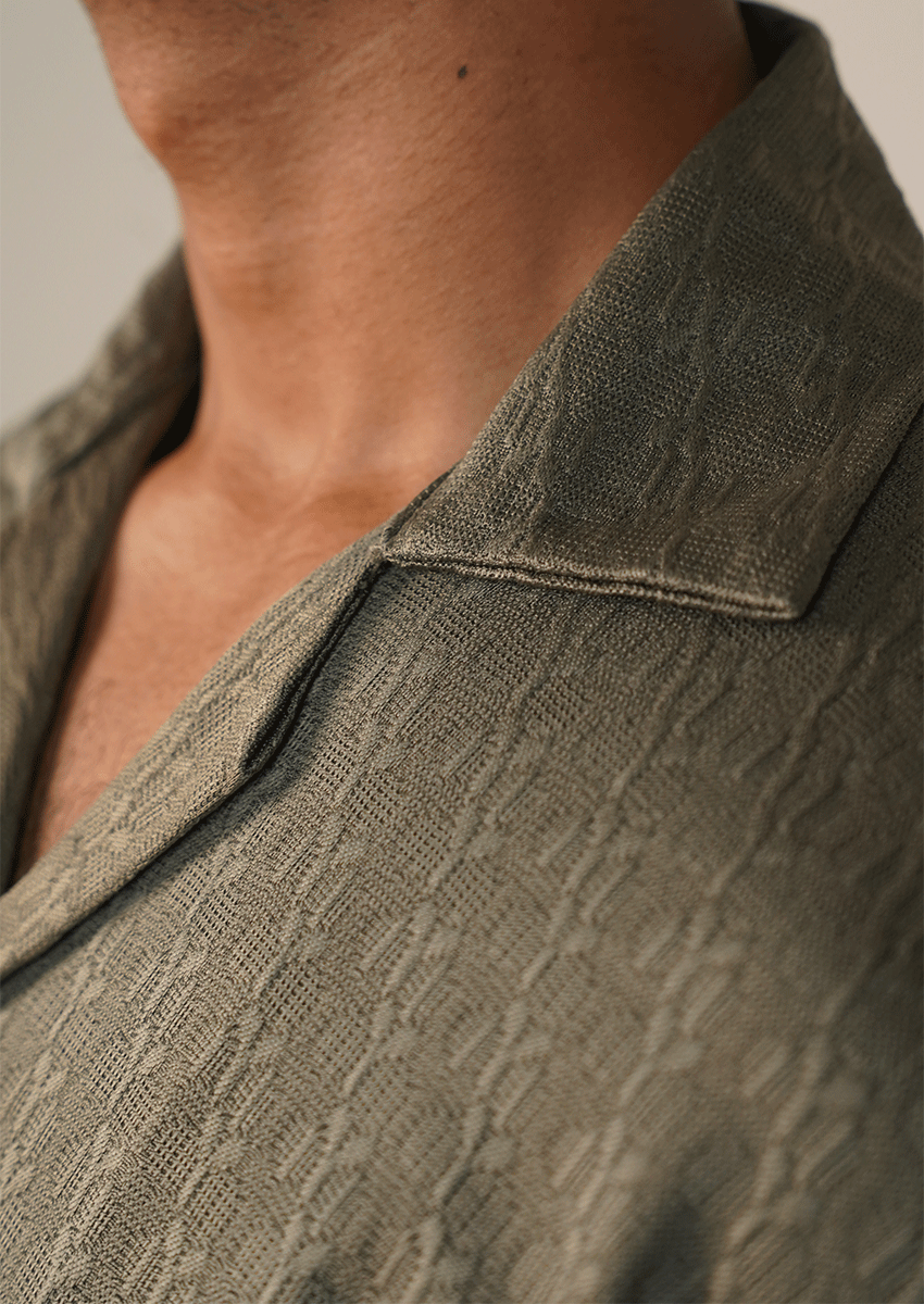 Pegadoor Branded Mens Casual Shirt-Sage Green MCS-50