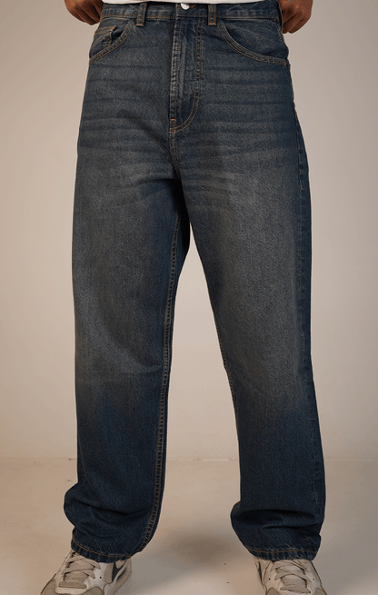 PullNBear Loose-Fit Jeans-Vintage Indigo MJ-28