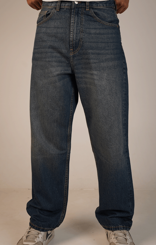 PullNBear Loose-Fit Jeans-Vintage Indigo MJ-28
