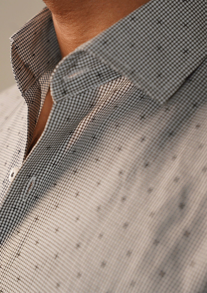 Calvy Klien Branded Mens Formal Shirt-Sky Blue Linear MFS-59