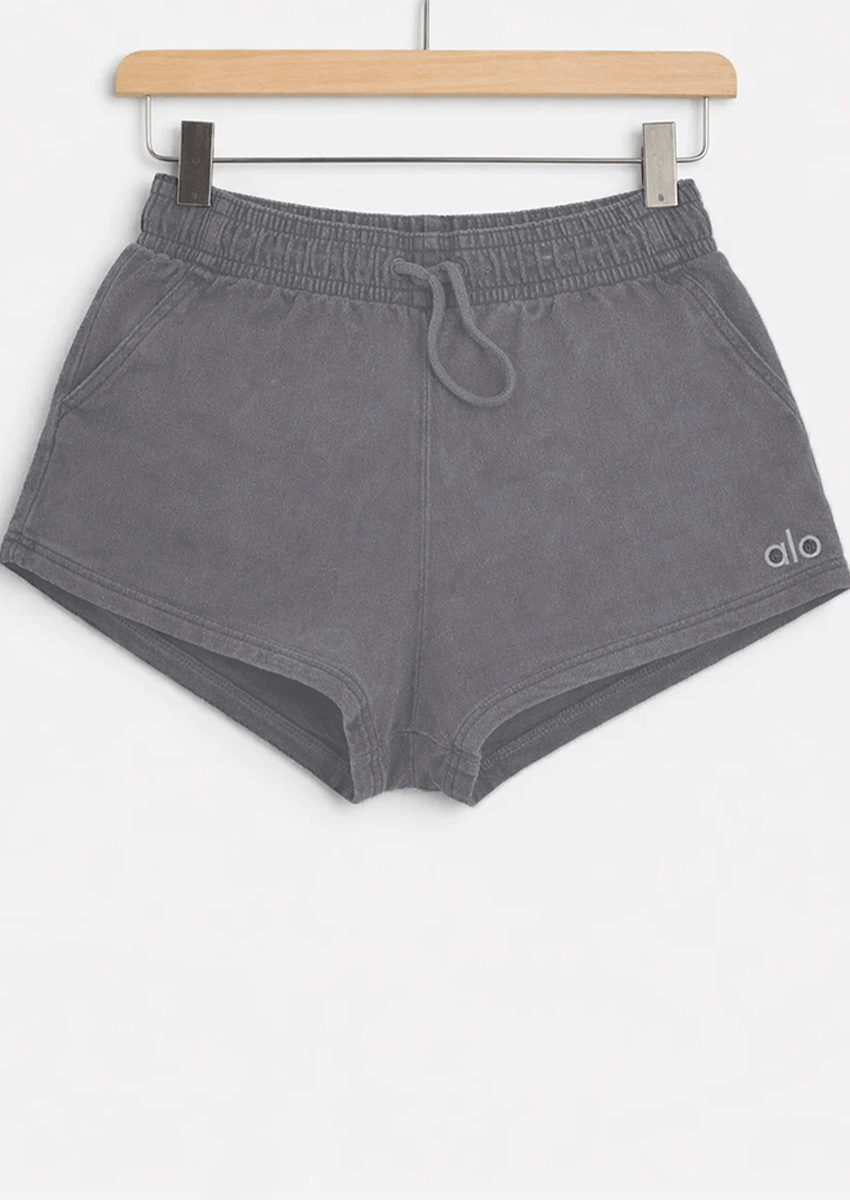 ALOS branded Womens Shorts-Charcoal grey MWS-23