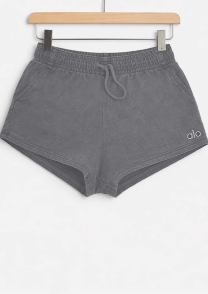 ALOS branded Womens Shorts-Charcoal grey MWS-23