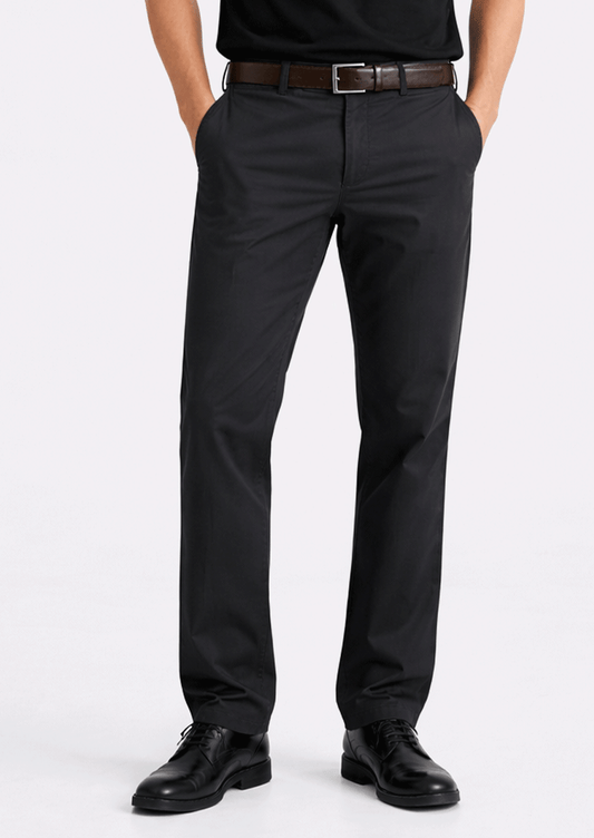 Camro Branded Men's Charcoal Black Slim-Fit Cotton Chinos MCP-32
