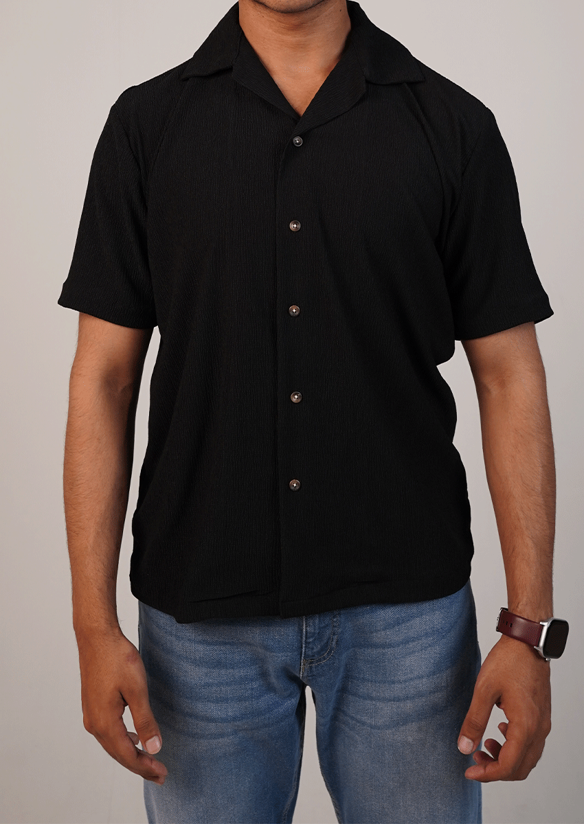 Pegadoor Branded Mens Casual Shirt-Black MCS-51