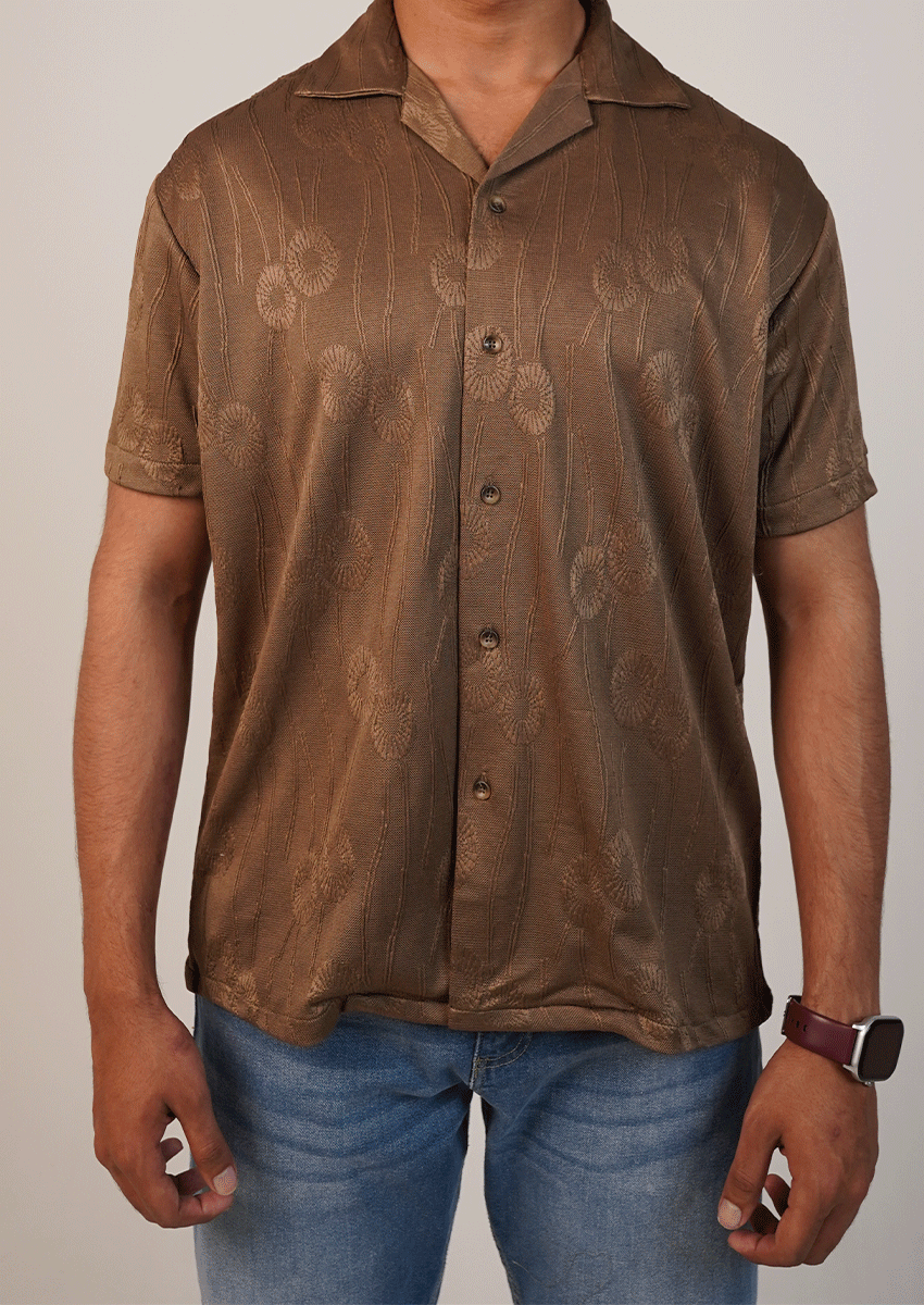 Pegadoor Branded Mens Casual Shirt-Mocha Brown MCS-59