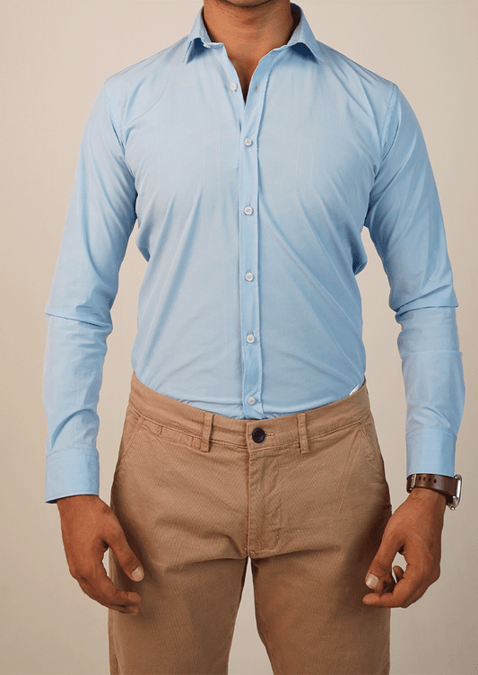 Branded Mens Formal Shirt-Sky Blue MFS-57