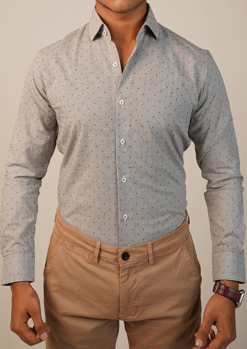 Calvy Klien Branded Mens Formal Shirt-Sky Blue Linear MFS-59