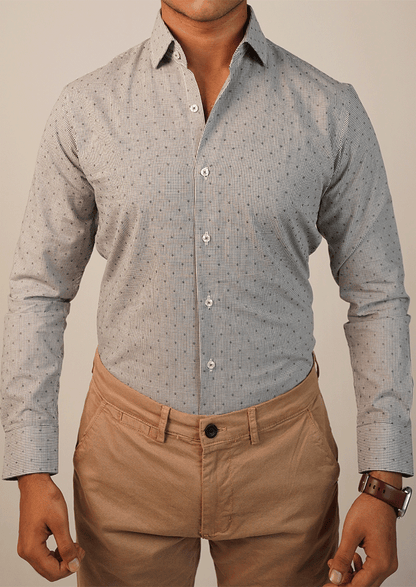 Calvy Klien Branded Mens Formal Shirt-Sky Blue Linear MFS-59