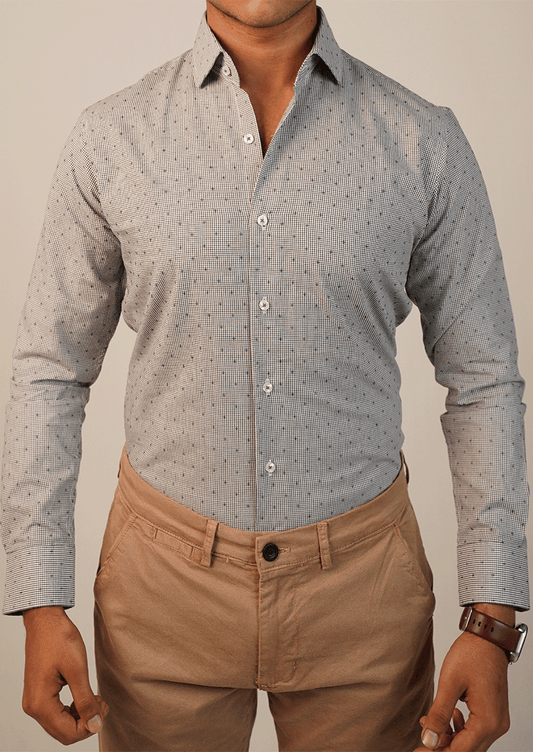 Calvy Klien Branded Mens Formal Shirt-Sky Blue Linear MFS-59