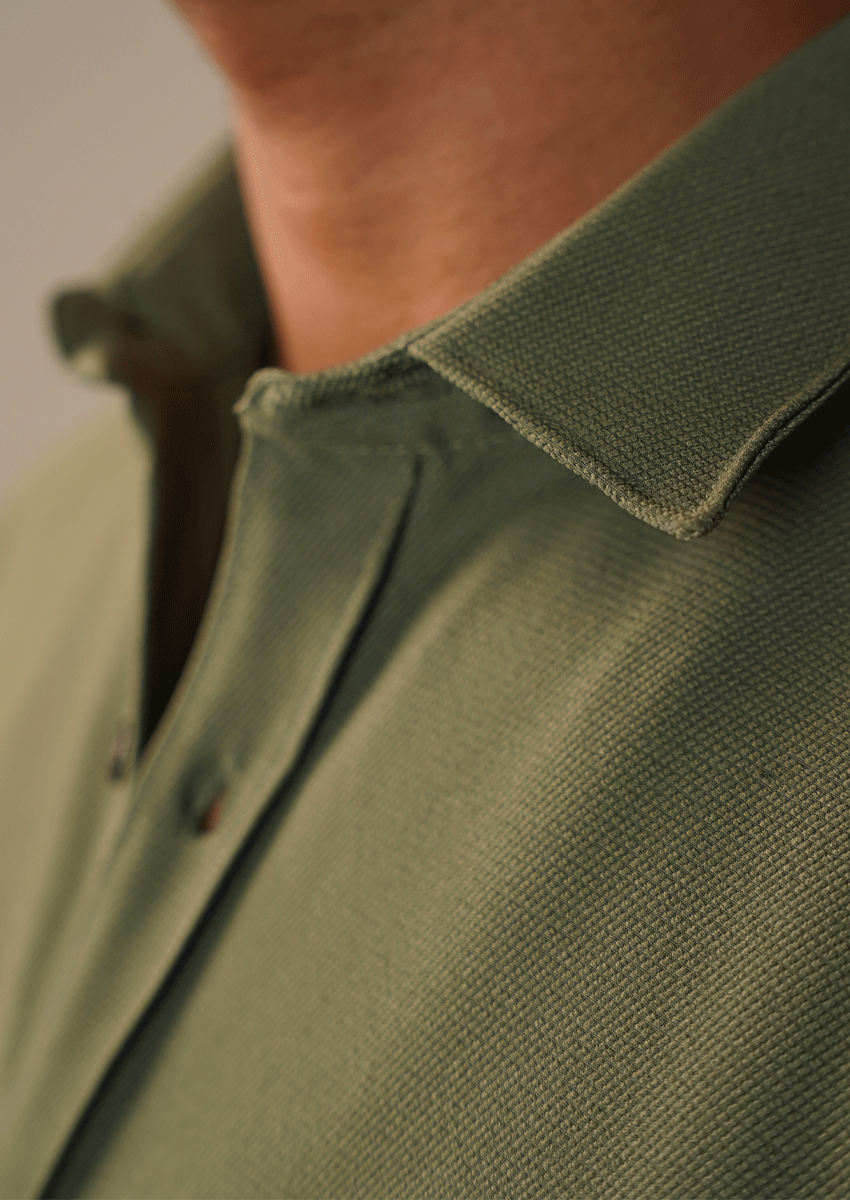 Branded Mens Formal Shirt-Olive Green MFS-57