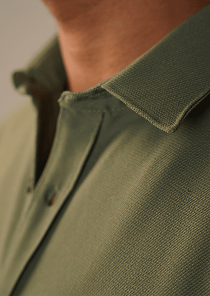 Branded Mens Formal Shirt-Olive Green MFS-57