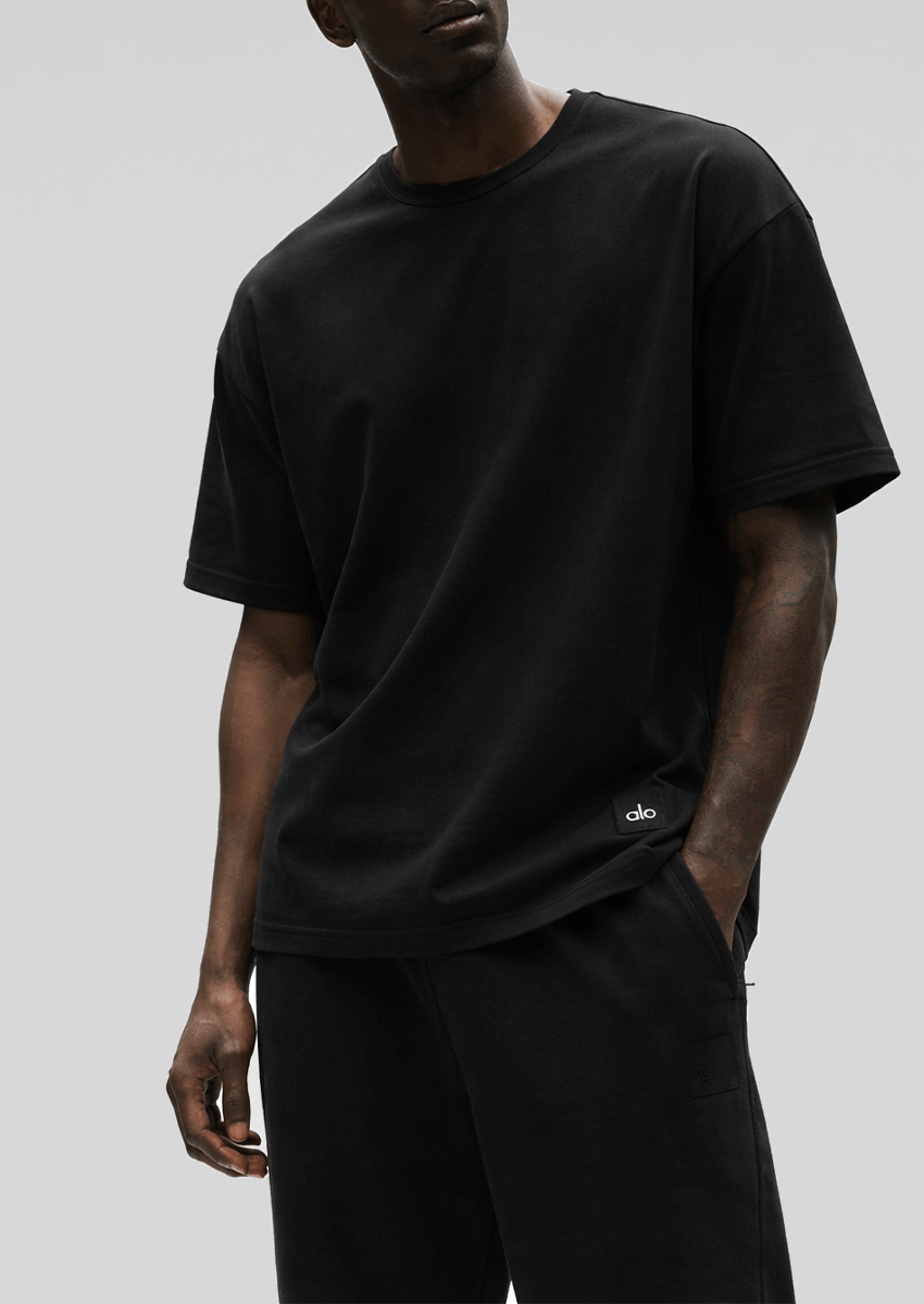 ALOS Branded Men's Jet Black Tee MT-30