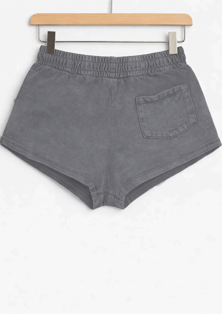ALOS branded Womens Shorts-Charcoal grey MWS-23
