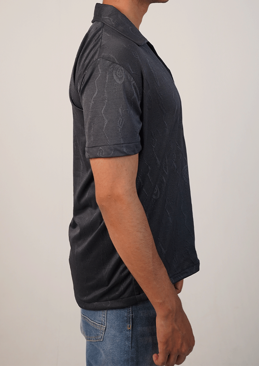 Pegadoor Branded Mens Casual Shirt-Charcoal black MCS-57