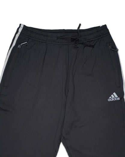 Adids Branded Men’s Black Dri-Fit Half Striped Jogger Pants MDTR-06