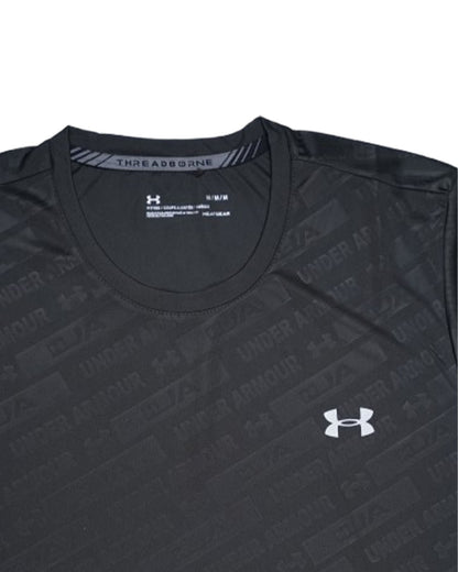 Under Armr Textured Dri-fit T-Shirt – Black MDT-19