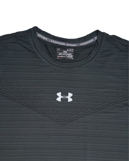 Under Armr Textured Dri-fit T-Shirt – Charcoal Grey MDT-18