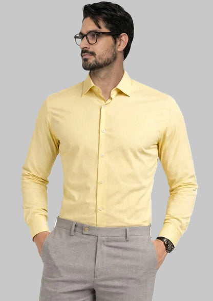 Michael Krs Men's Slim Fit Formal Shirt Yellow Color MFS-02