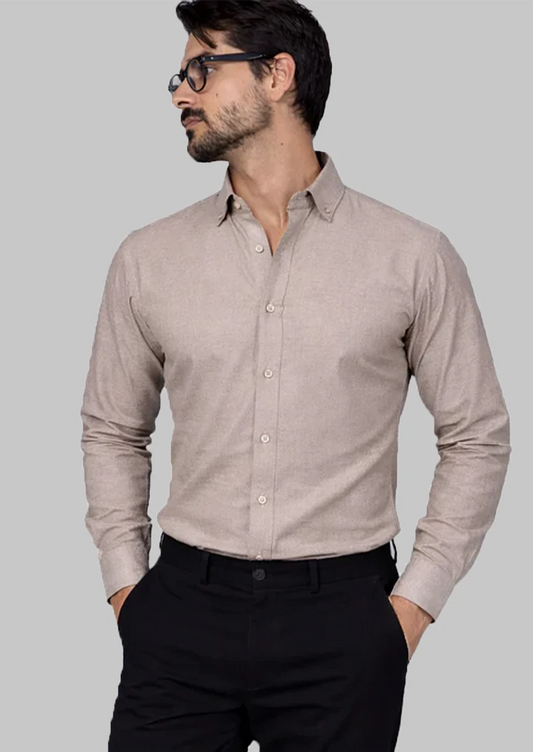 Zelig Branded Mens Formal Shirt-Stone Grey MFS-45