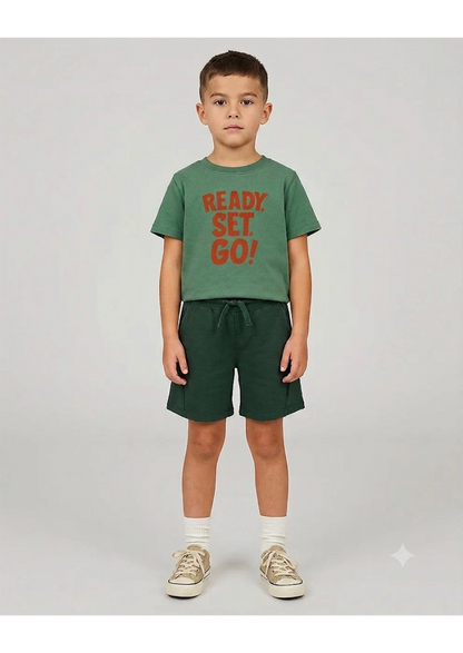 ZARRAA Boy's Premium Shorts Dark Green Color BST-12