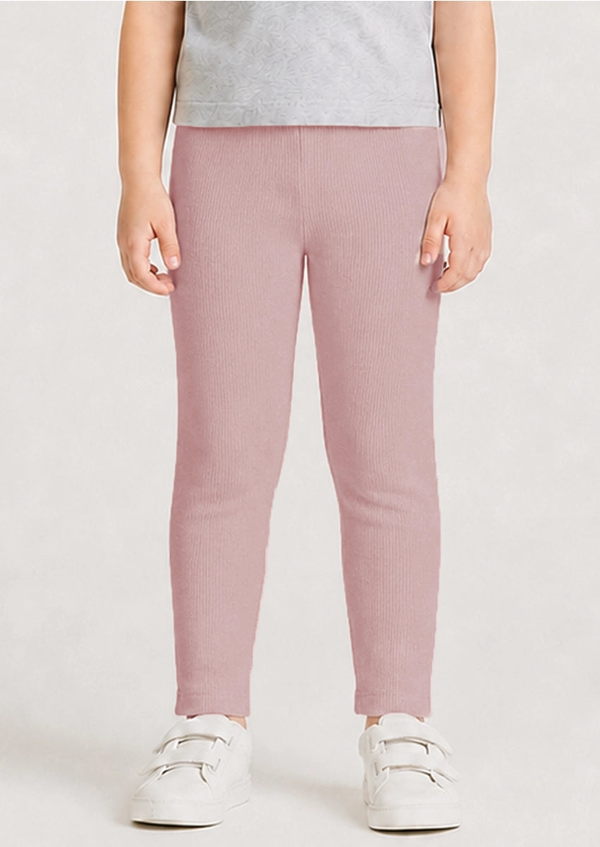 Branded Girl's Dusty Pink Ribbed Tights GTD-21