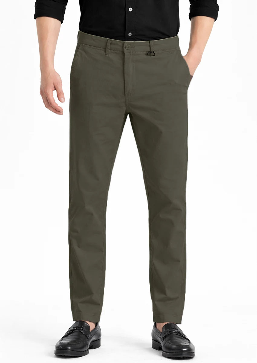 MLNN Branded Men's Slim Fit Chino Pant Green Color MCP-07