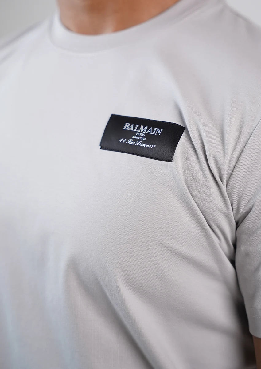 Balmen Pars Branded Men's T-shirt Light Stone Grey Color SP-01