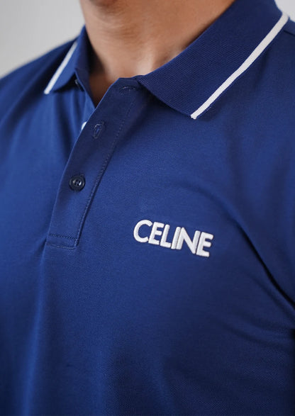Celin Branded Polo T-shirt Royal Blue Color SP-09