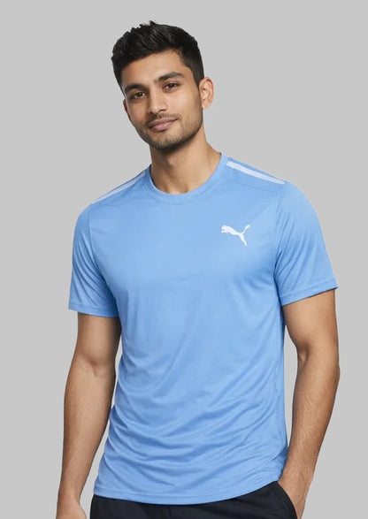 Pumay Men’s Lightweight Training Crew Neck Dry Fit T-Shirt – Sky Blue MDT-30